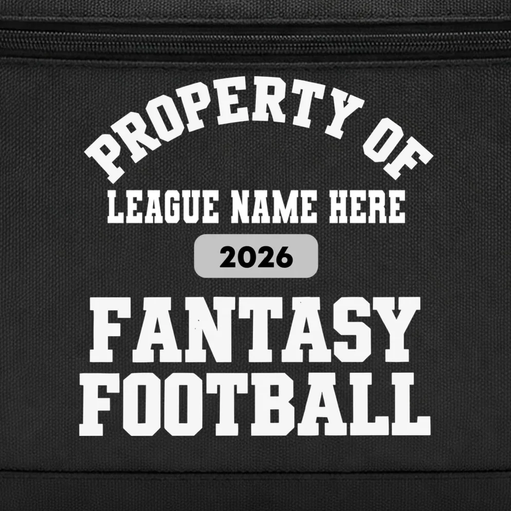 Custom Personalized Fantasy Football Shirt - Custom Team Name Fantasy Football T-Shirt - Football Fan Gift Briefcase - Front - Close-up