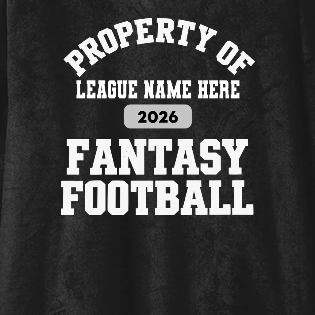 Custom Personalized Fantasy Football Shirt - Custom Team Name Fantasy Football T-Shirt - Football Fan Gift Hooded Blanket - Front - Close-up