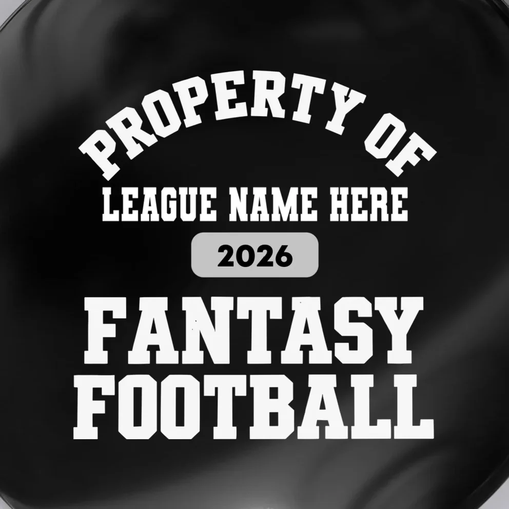 Custom Personalized Fantasy Football Shirt - Custom Team Name Fantasy Football T-Shirt - Football Fan Gift Button - Front - Close-up