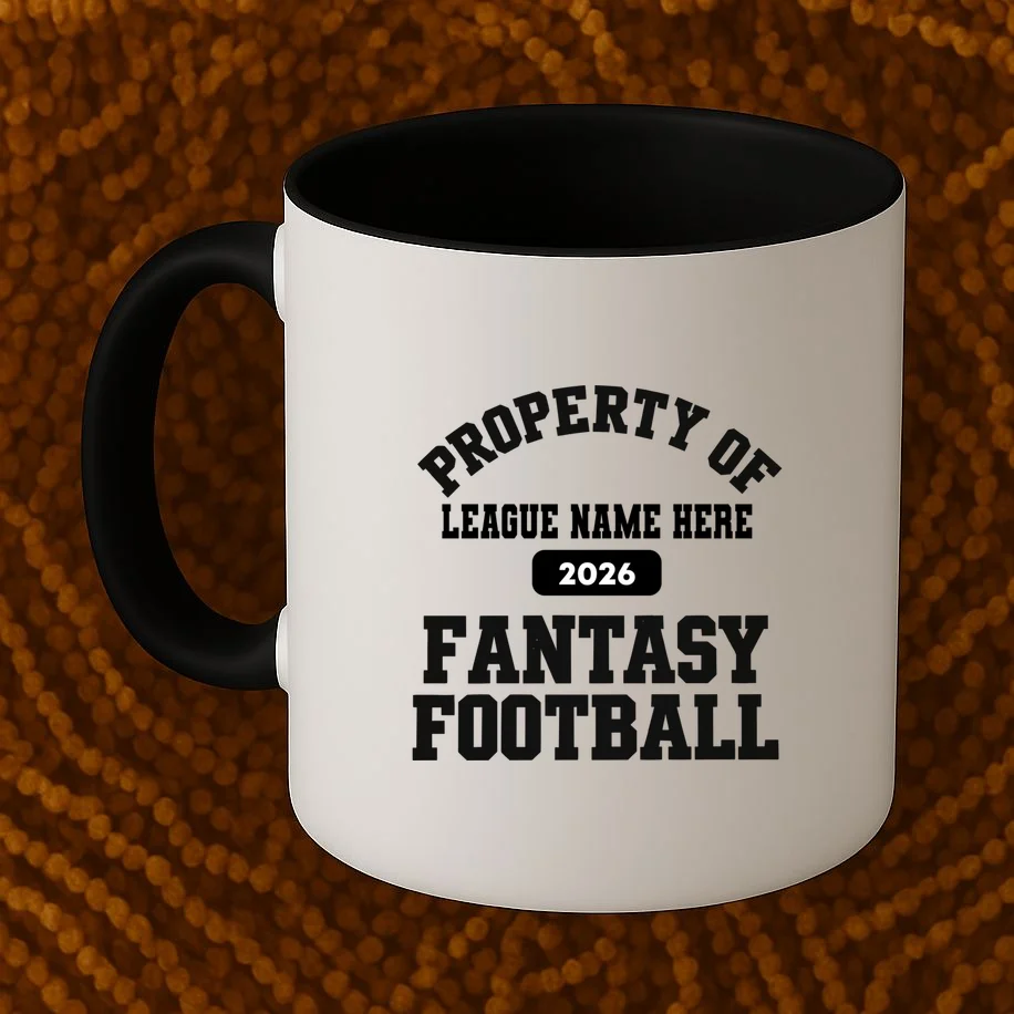 Custom Personalized Fantasy Football Shirt - Custom Team Name Fantasy Football T-Shirt - Football Fan Gift Mug - Front 1