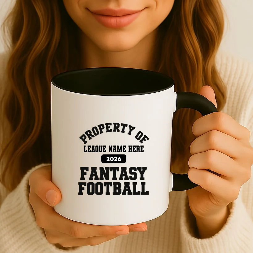 Custom Personalized Fantasy Football Shirt - Custom Team Name Fantasy Football T-Shirt - Football Fan Gift Mug - Front 2