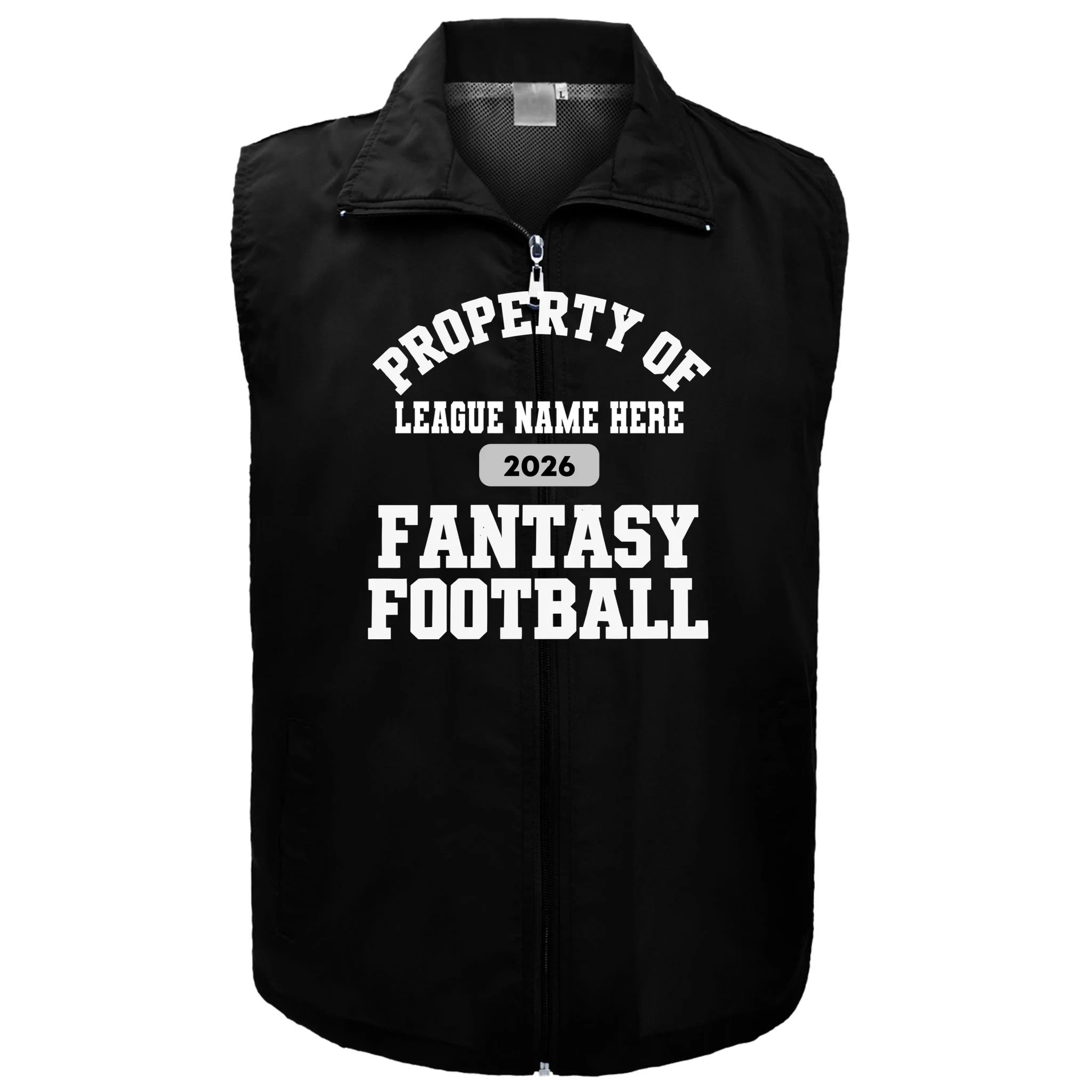 Custom Personalized Fantasy Football Shirt - Custom Team Name Fantasy Football T-Shirt - Football Fan Gift Men's Vest - Front