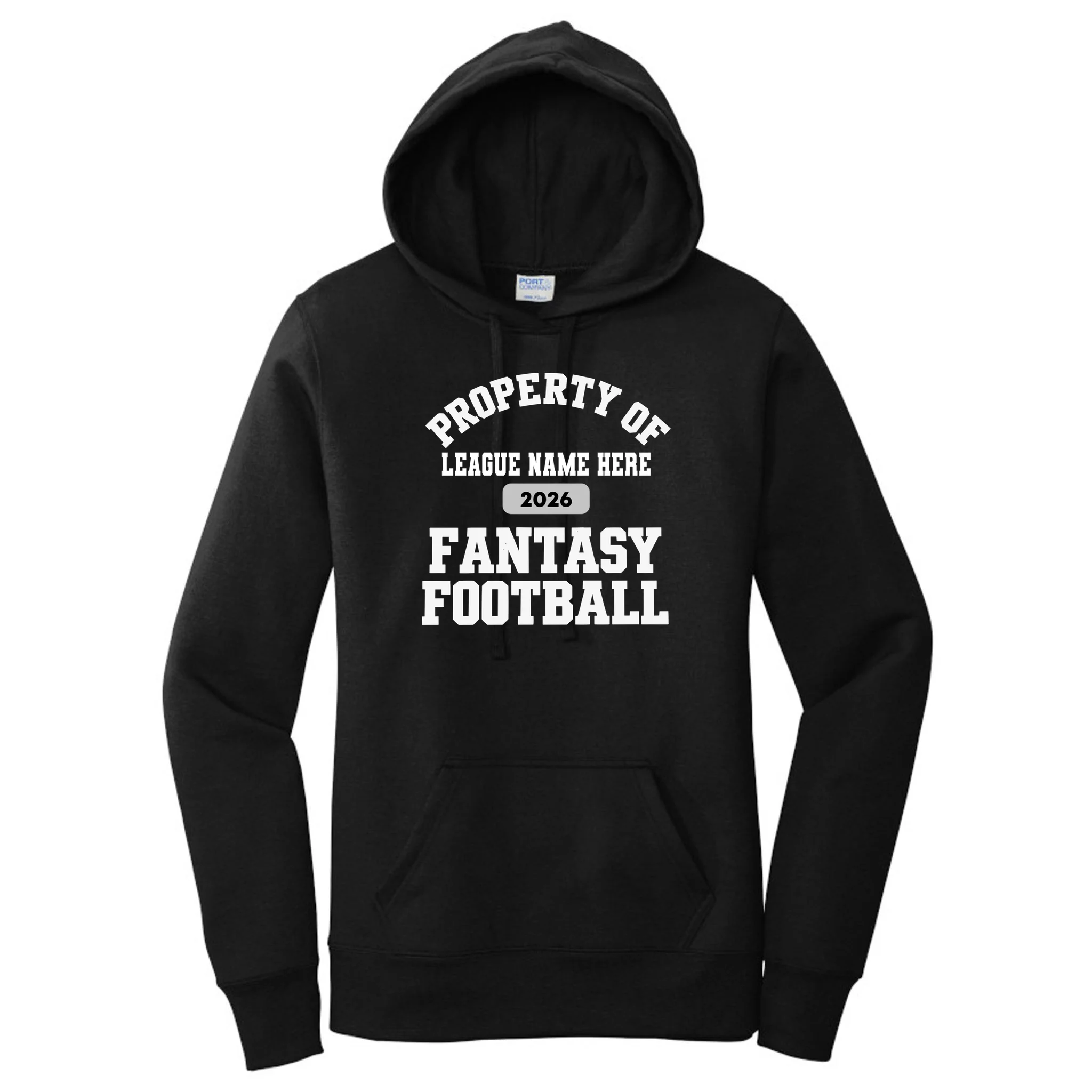 Custom Personalized Fantasy Football Shirt - Custom Team Name Fantasy Football T-Shirt - Football Fan Gift Women's Pullover Hoodie - Front
