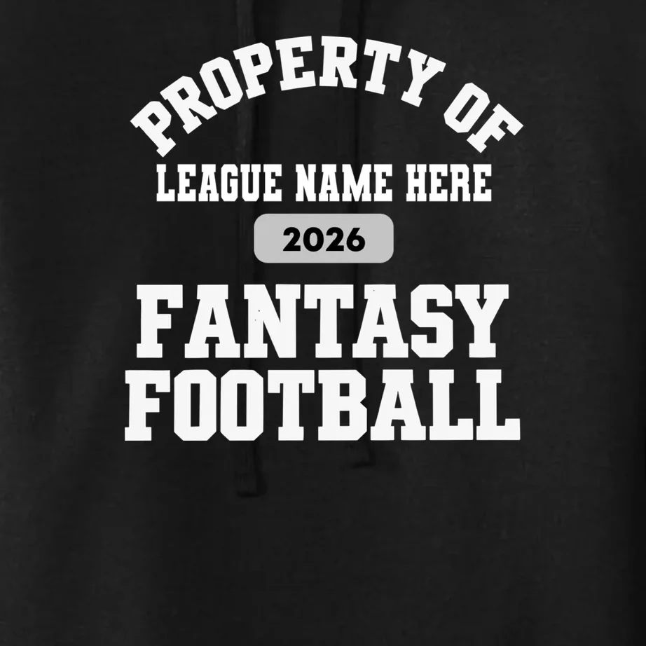 Custom Personalized Fantasy Football Shirt - Custom Team Name Fantasy Football T-Shirt - Football Fan Gift Women's Pullover Hoodie - Front - Close-up