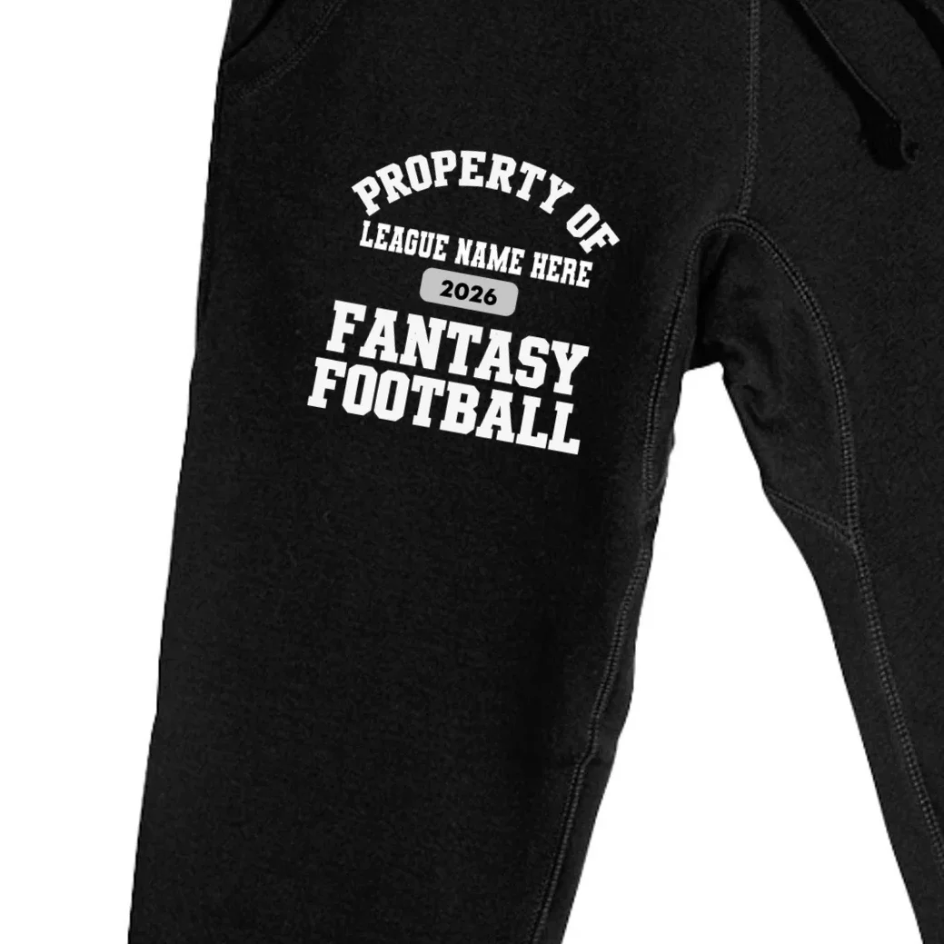 Custom Personalized Fantasy Football Shirt - Custom Team Name Fantasy Football T-Shirt - Football Fan Gift Men's Sweatpants - Front - Close-up