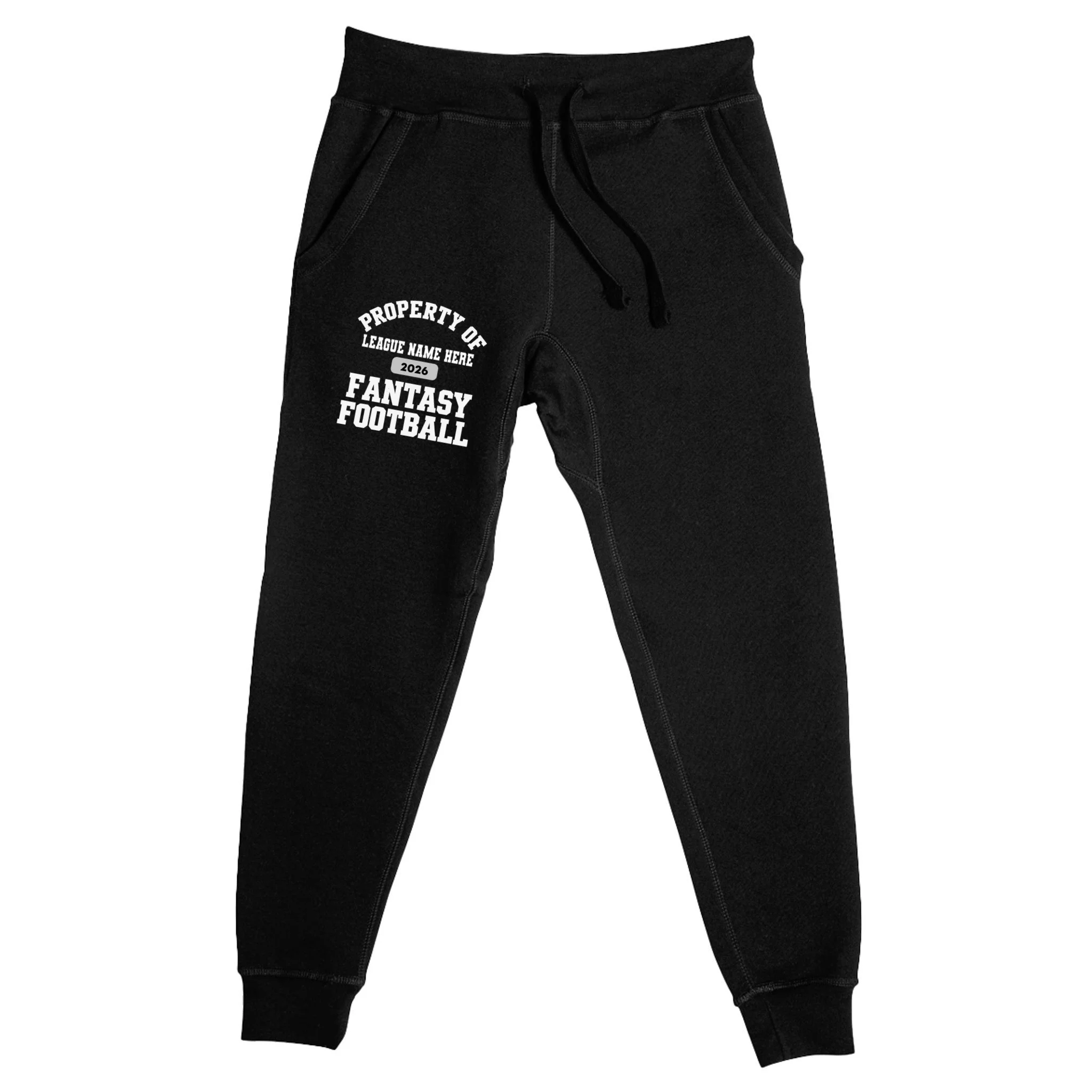 Custom Personalized Fantasy Football Shirt - Custom Team Name Fantasy Football T-Shirt - Football Fan Gift Men's Sweatpants - Front