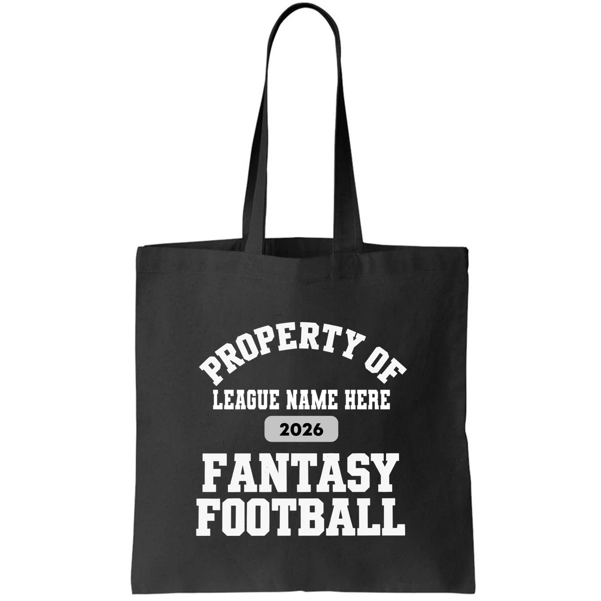 Custom Personalized Fantasy Football Shirt - Custom Team Name Fantasy Football T-Shirt - Football Fan Gift Tote Bag - Front