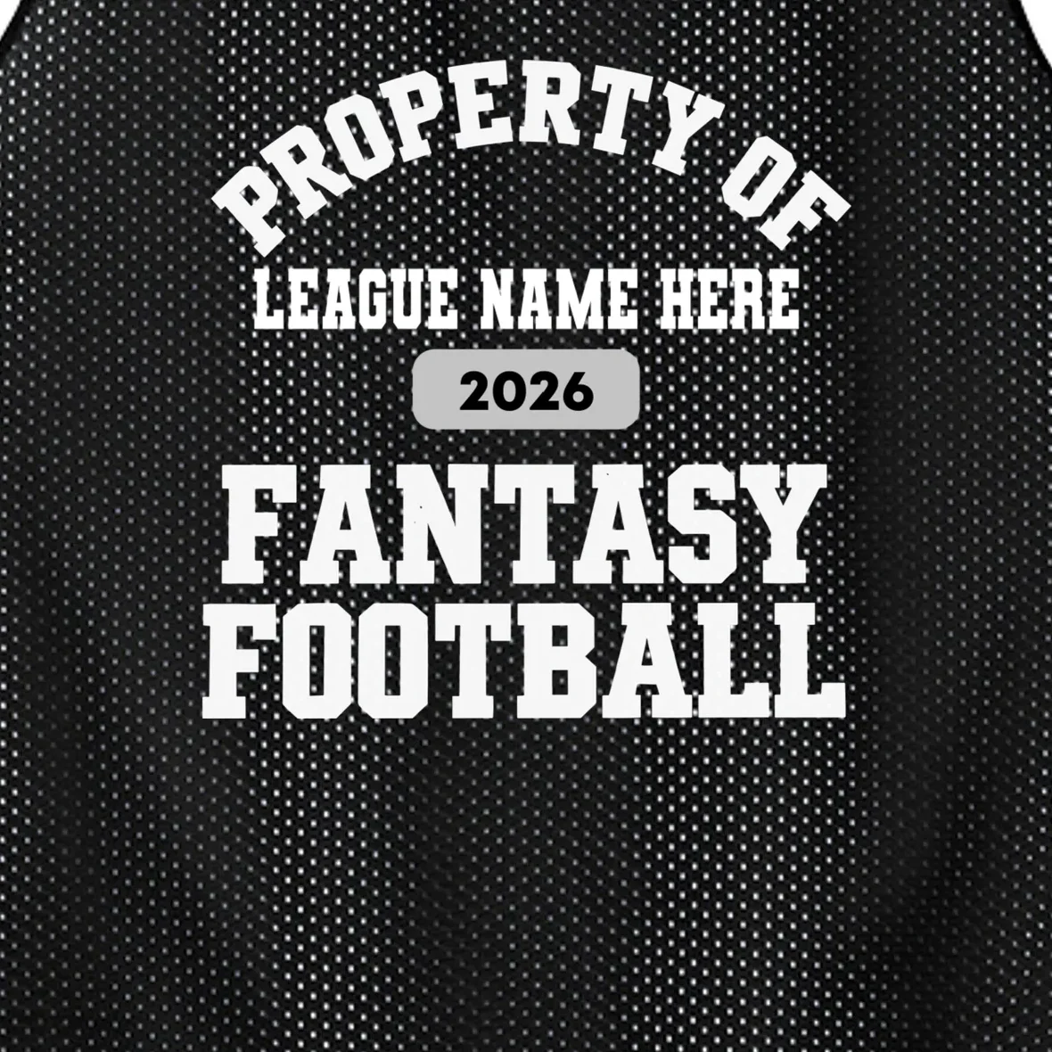 Custom Personalized Fantasy Football Shirt - Custom Team Name Fantasy Football T-Shirt - Football Fan Gift Men's Basketball Jersey - Front - Close-up