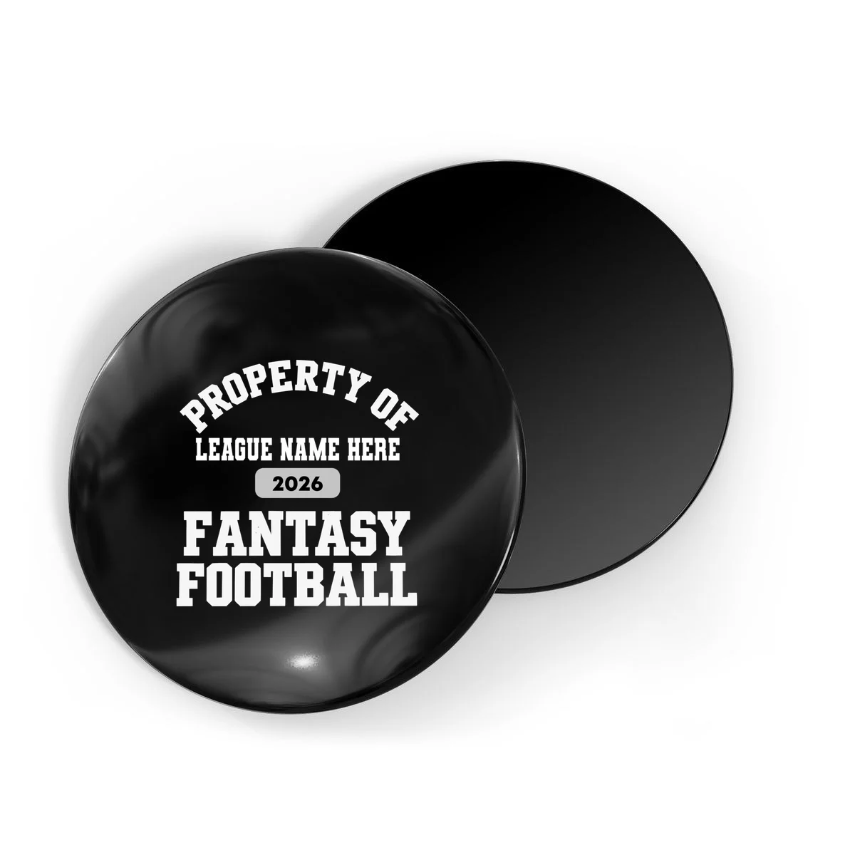 Custom Personalized Fantasy Football Shirt - Custom Team Name Fantasy Football T-Shirt - Football Fan Gift Magnet - Front