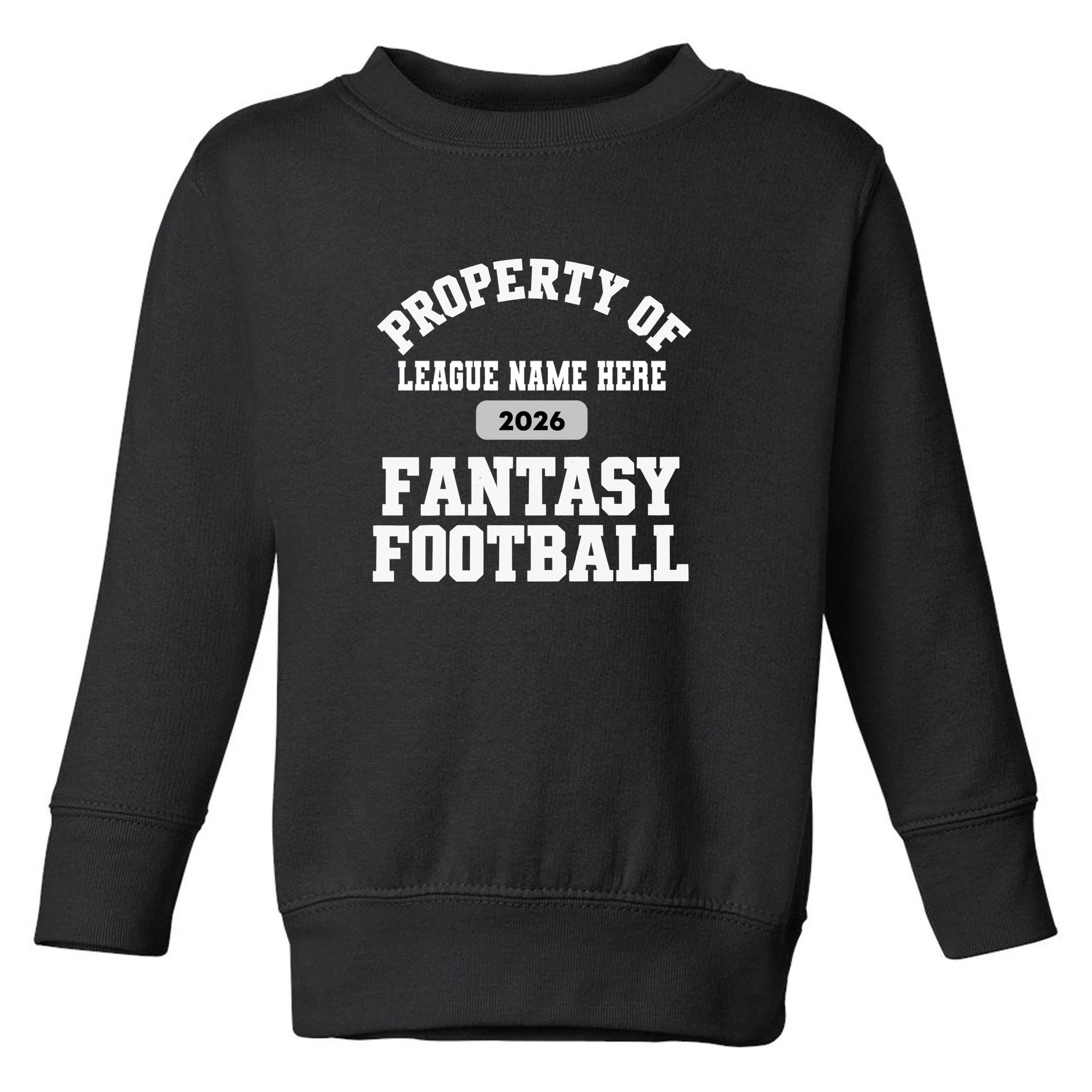 Custom Personalized Fantasy Football Shirt - Custom Team Name Fantasy Football T-Shirt - Football Fan Gift Toddler Sweatshirt - Front