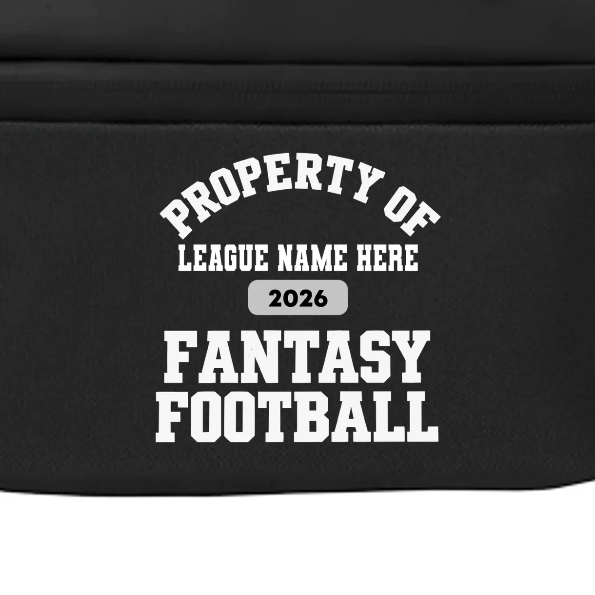 Custom Personalized Fantasy Football Shirt - Custom Team Name Fantasy Football T-Shirt - Football Fan Gift Crossbody - Front - Close-up