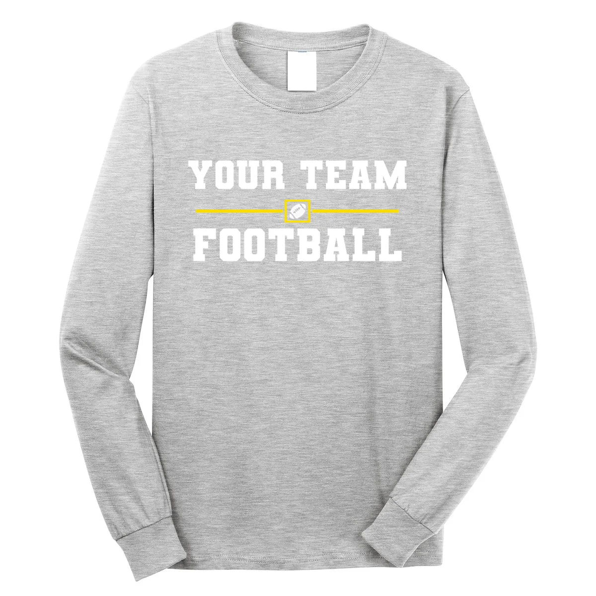 Custom Personalized Football Team - Personalized Football Fan - Football Team Gift Men's Long Sleeve Shirt - Front
