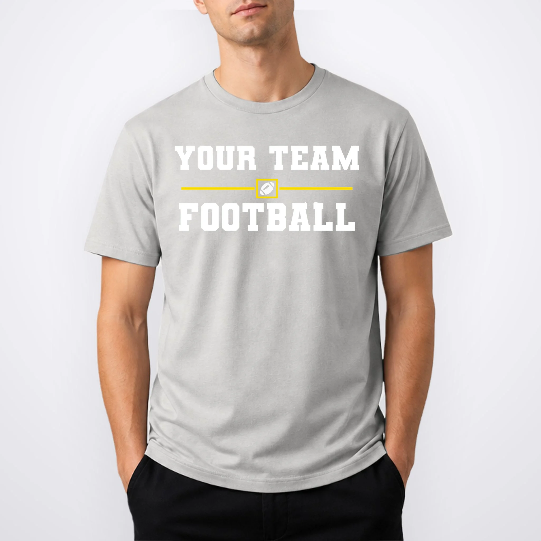 Custom Personalized Football Team - Personalized Football Fan - Football Team Gift Men's T-Shirt - Front 1