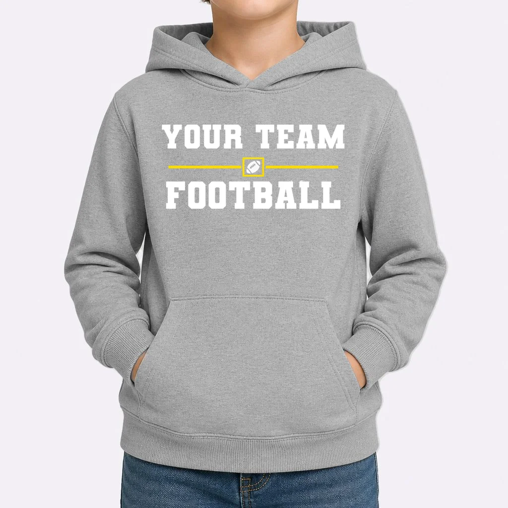 Custom Personalized Football Team - Personalized Football Fan - Football Team Gift Kids Hoodie - Front 1