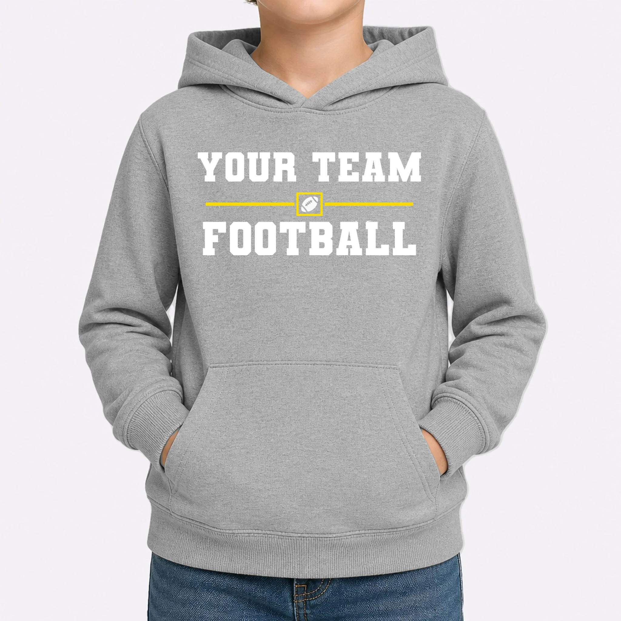 Custom Personalized Football Team - Personalized Football Fan - Football Team Gift Kids Hoodie - Front 1