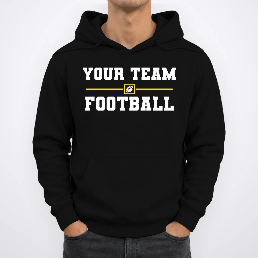 Custom Personalized Football Team - Personalized Football Fan - Football Team Gift Men's Hoodie - Front 1