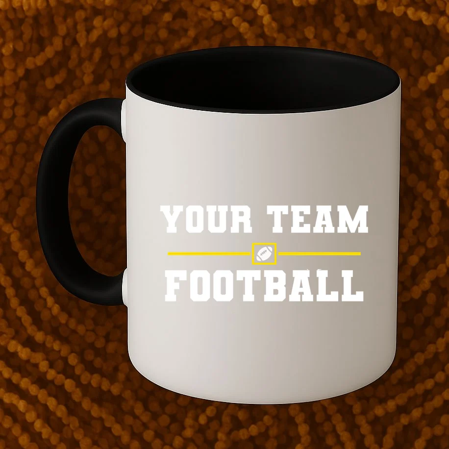 Custom Personalized Football Team - Personalized Football Fan - Football Team Gift Mug - Front 1
