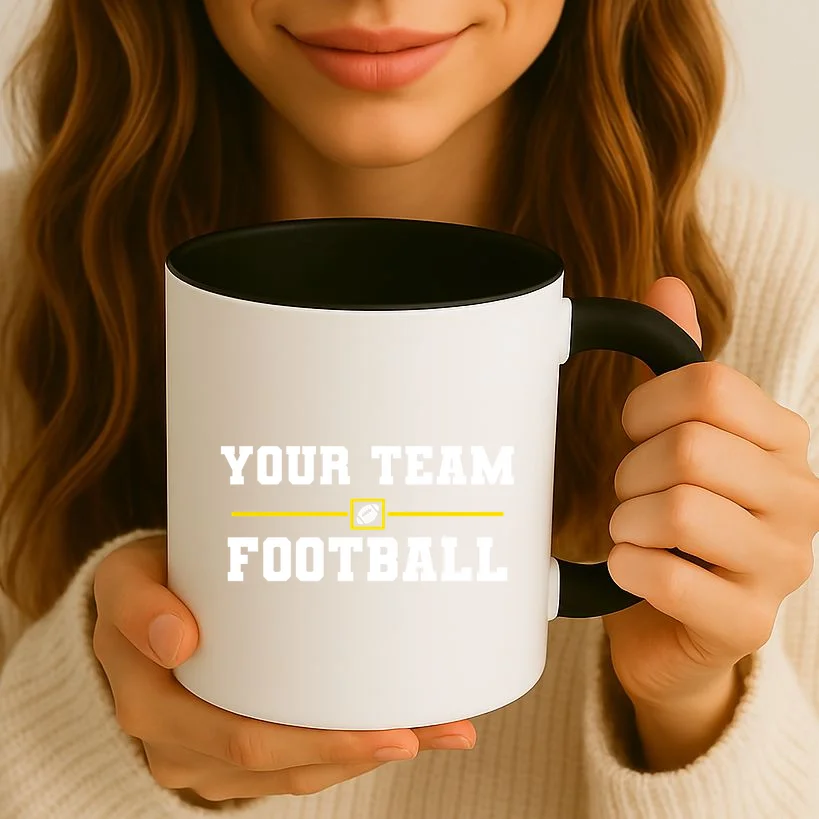 Custom Personalized Football Team - Personalized Football Fan - Football Team Gift Mug - Front 2
