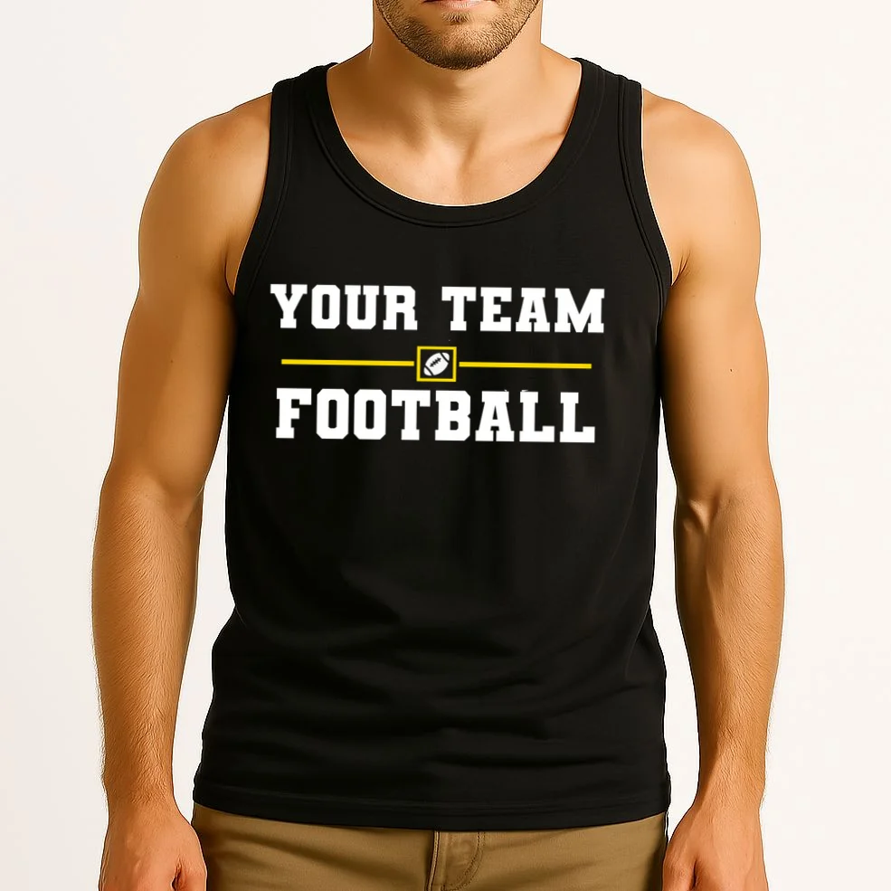 Custom Personalized Football Team - Personalized Football Fan - Football Team Gift Men's Tank Top - Front 2