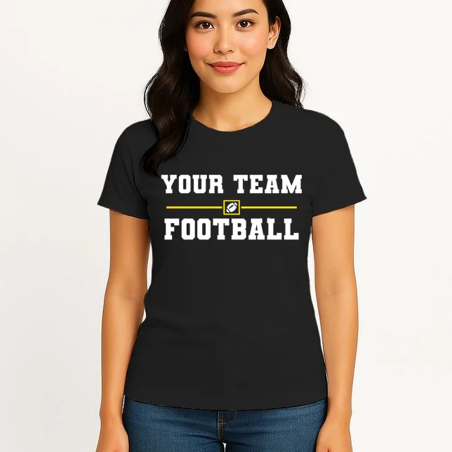 Custom Personalized Football Team - Personalized Football Fan - Football Team Gift Women's T-Shirt - Front 3