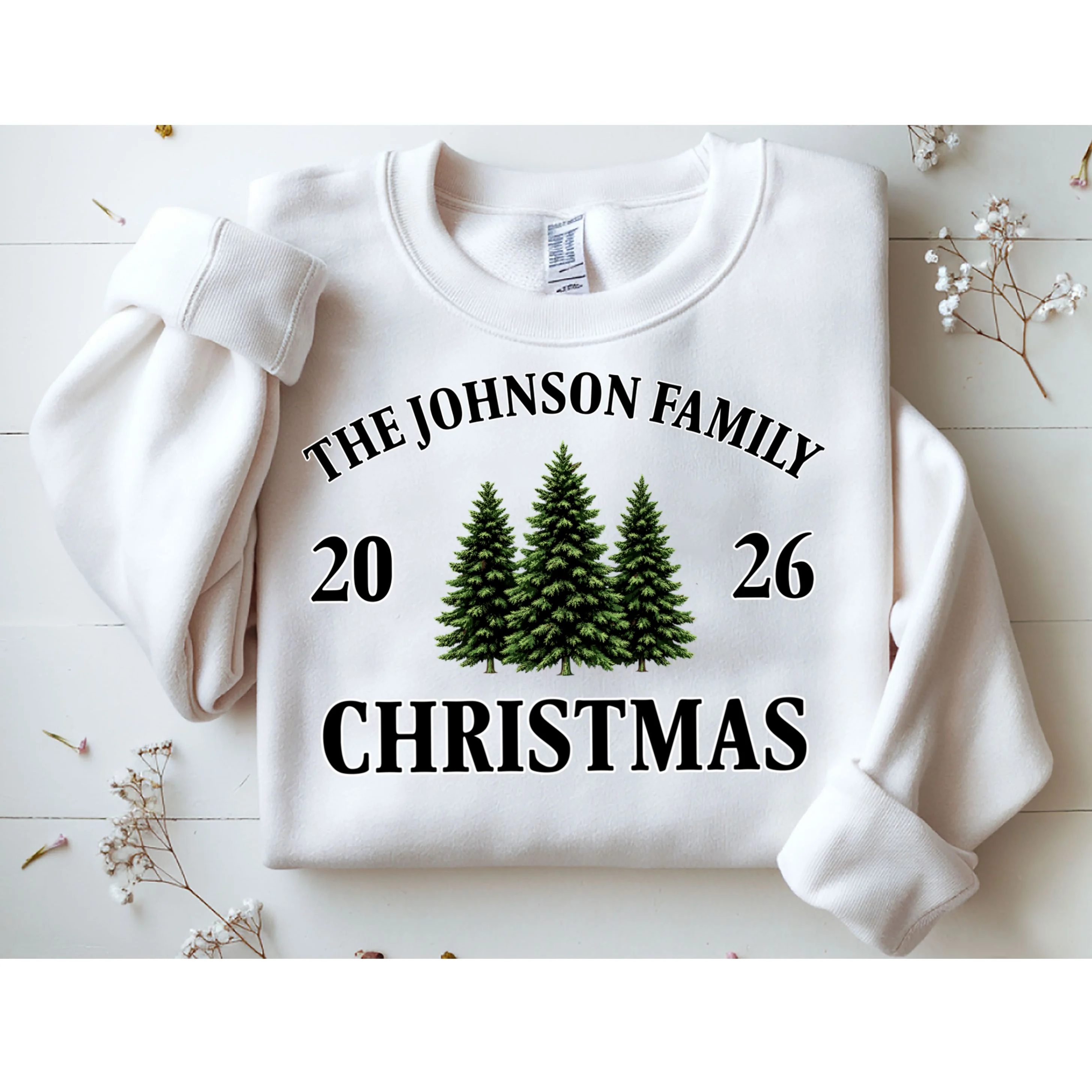 Custom Personalized Family Christmas Shirt Men's Sweatshirt - Front 1
