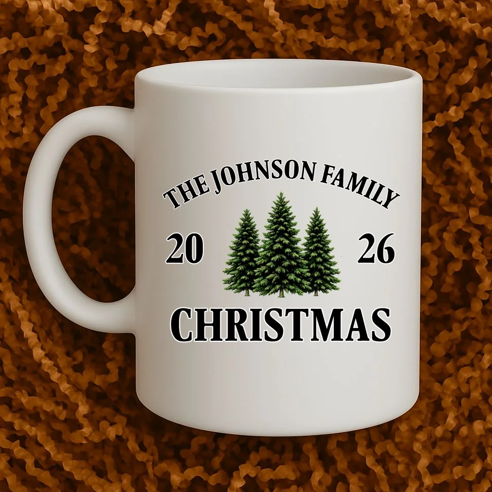 Custom Personalized Family Christmas Shirt Mug - Front 1
