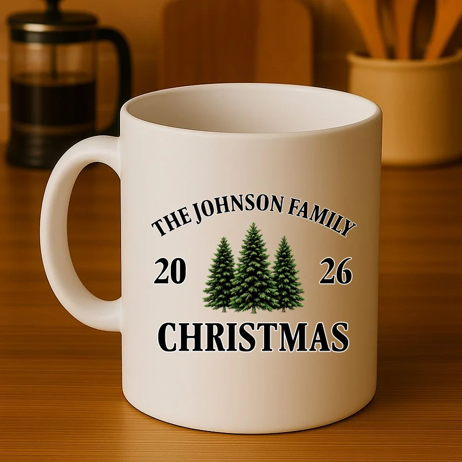 Custom Personalized Family Christmas Shirt Mug - Front 3