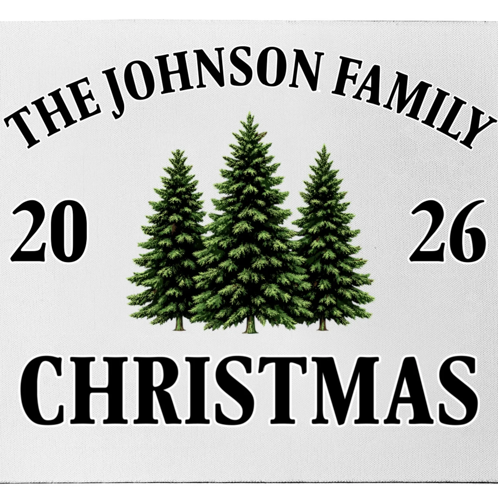 Custom Personalized Family Christmas Shirt Mouse Pad - Front - Close-up