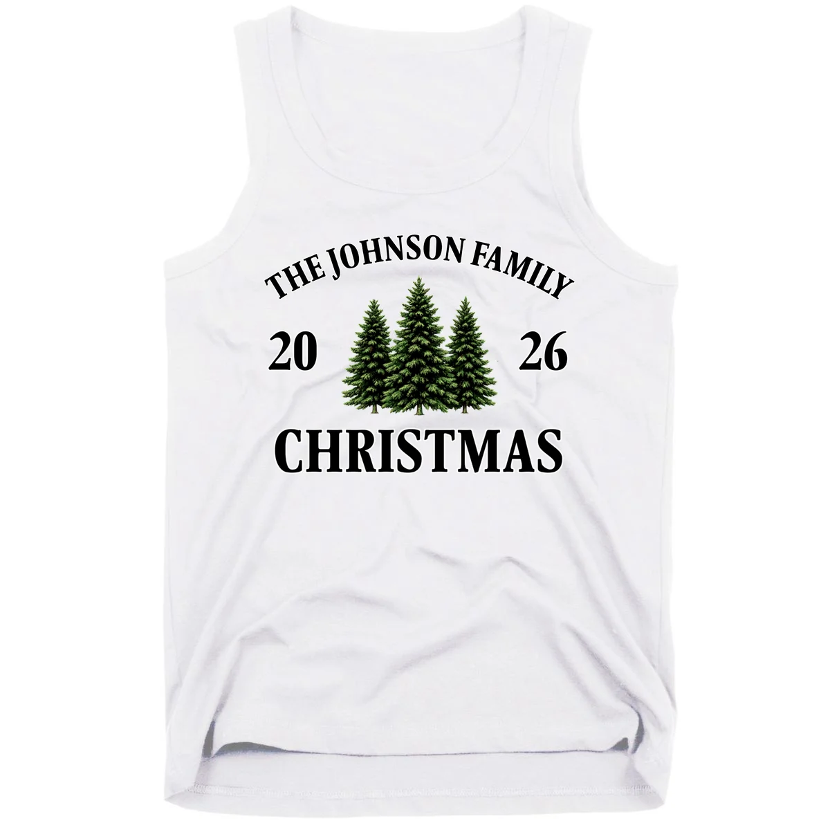 Custom Personalized Family Christmas Shirt Men's Tank Top - Front