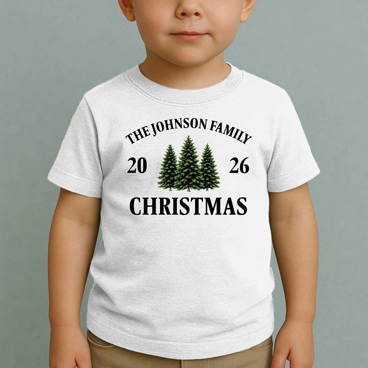 Custom Personalized Family Christmas Shirt Toddler T-Shirt - Front 1