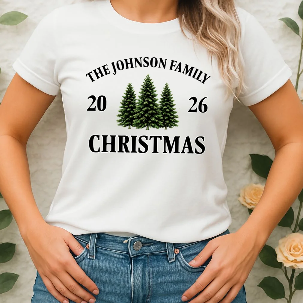 Custom Personalized Family Christmas Shirt Women's T-Shirt - Front 1