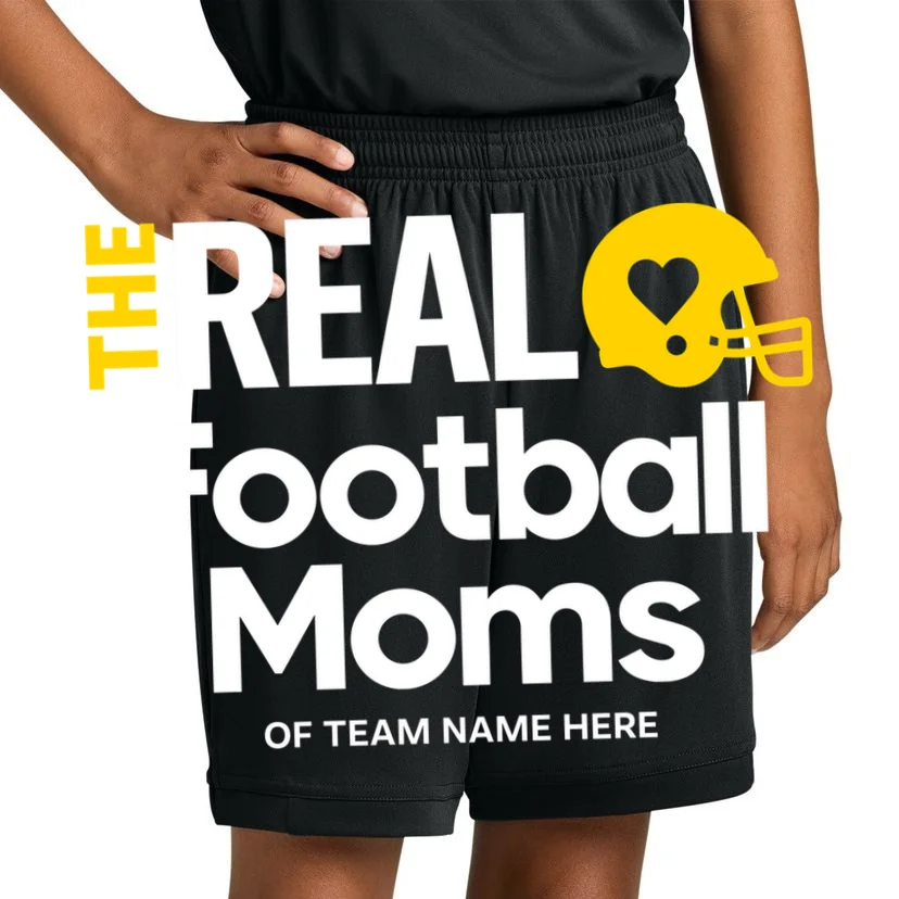 Football Mom - Custom Team Name - Personalized Football Gift Kids Shorts - Front 1