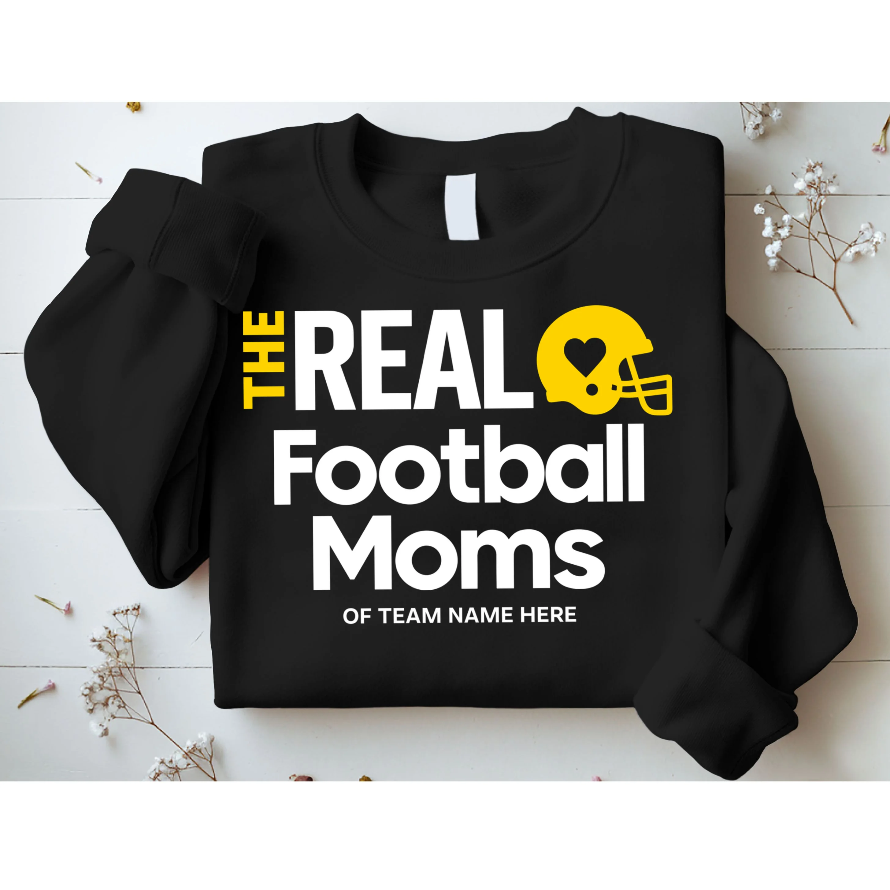Football Mom - Custom Team Name - Personalized Football Gift Men's Sweatshirt - Front 1