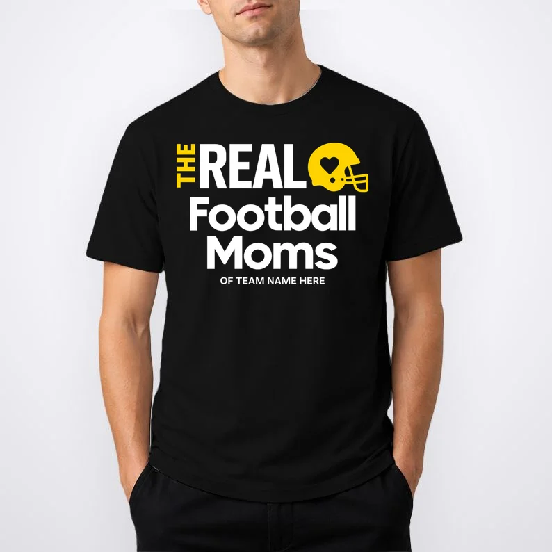 Football Mom - Custom Team Name - Personalized Football Gift Men's T-Shirt - Front 1