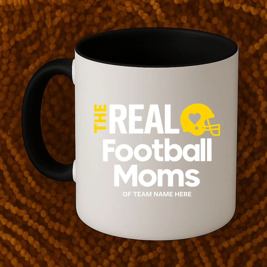 Football Mom - Custom Team Name - Personalized Football Gift Mug - Front 1