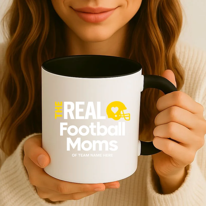 Football Mom - Custom Team Name - Personalized Football Gift Mug - Front 2