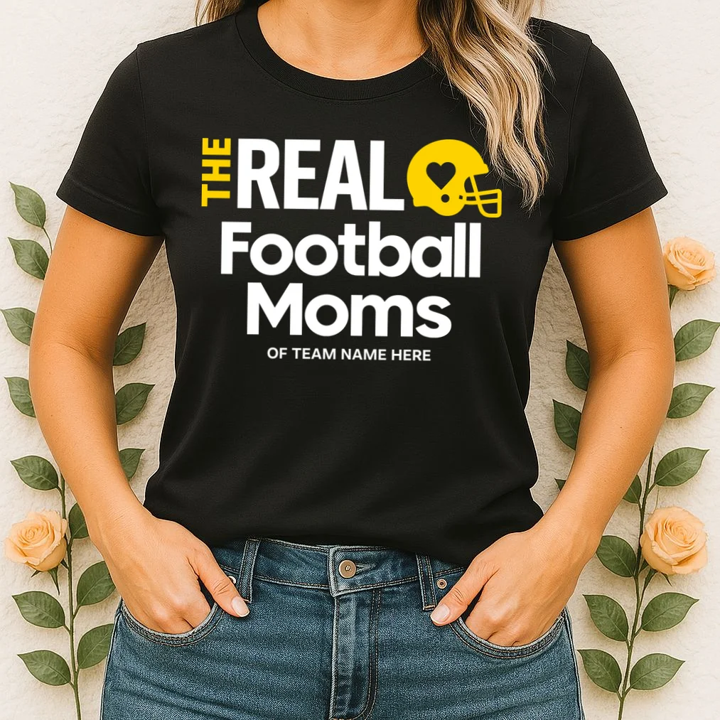 Football Mom - Custom Team Name - Personalized Football Gift Women's T-Shirt - Front 1