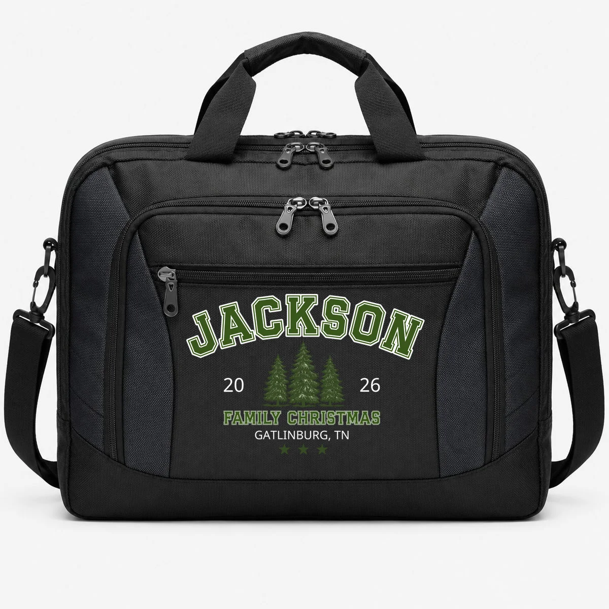 Custom Personalized Family Christmas Name Briefcase Front