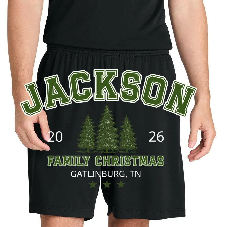 Custom Personalized Family Christmas Name Men's Shorts - Front 1
