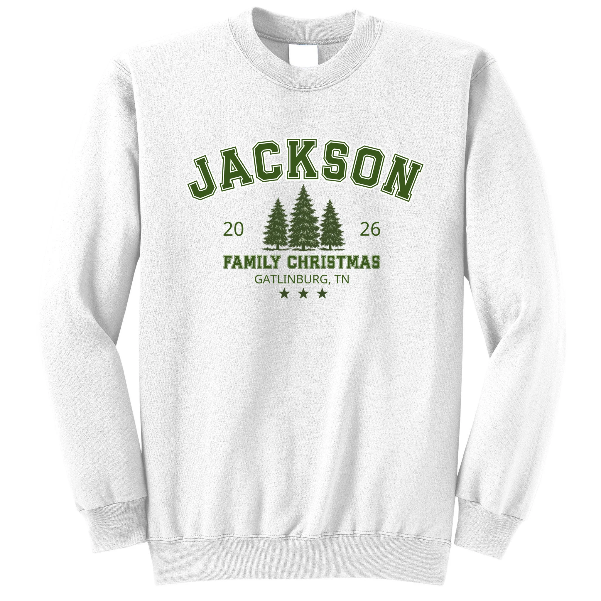 Custom Personalized Family Christmas Name Men's Sweatshirt - Front