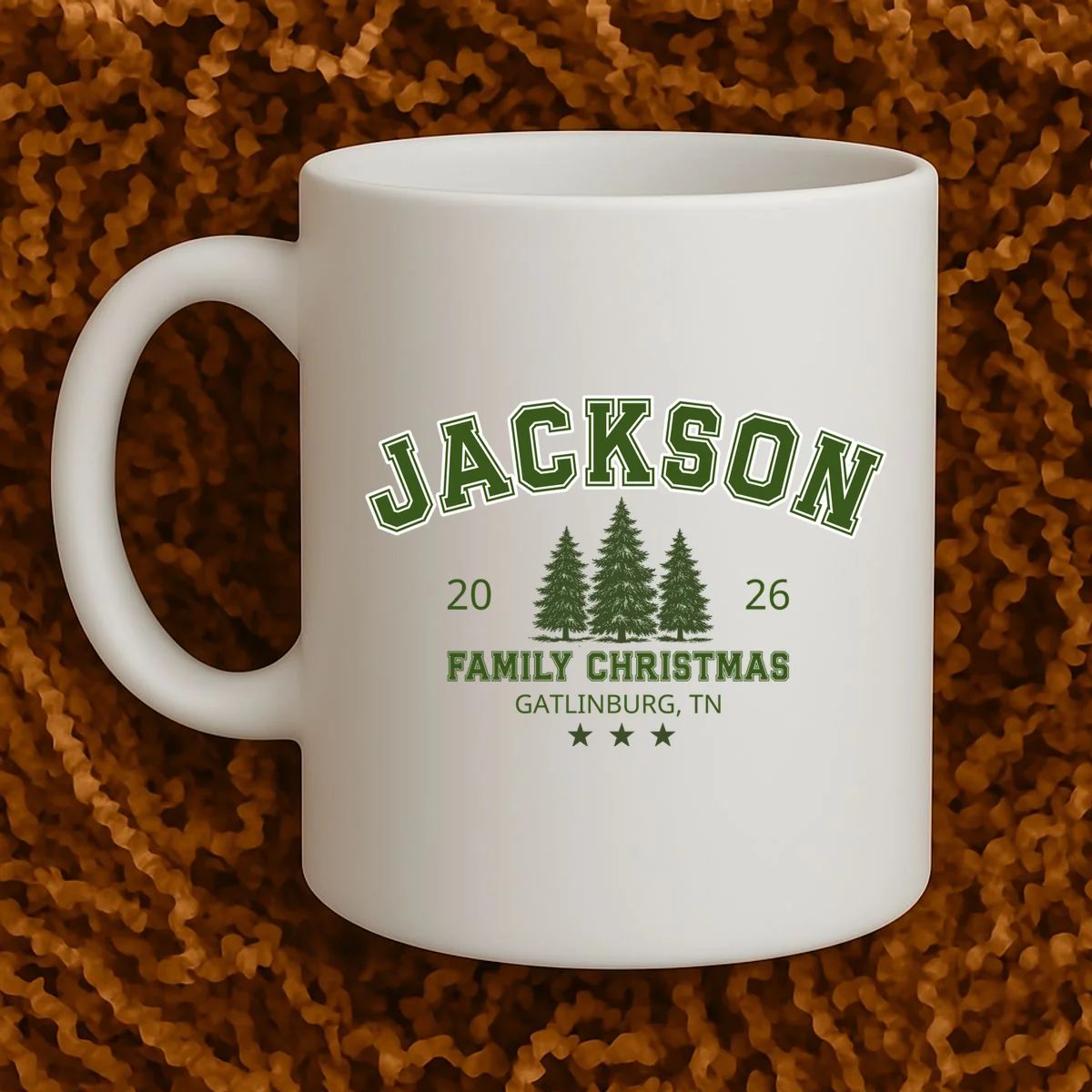 Custom Personalized Family Christmas Name Mug - Front 1