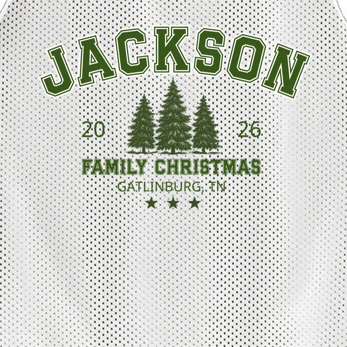 Custom Personalized Family Christmas Name Men's Basketball Jersey - Front - Close-up