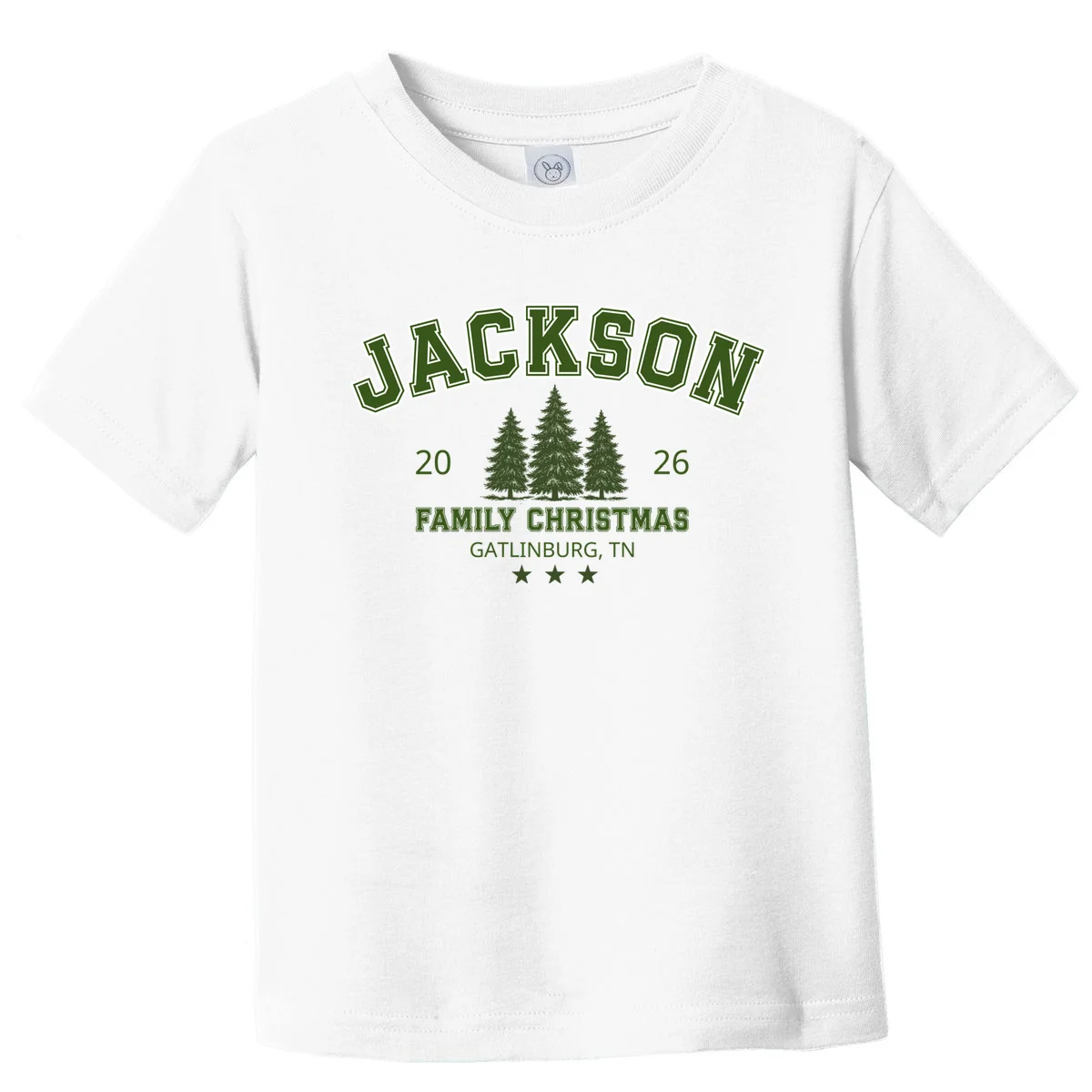 Custom Personalized Family Christmas Name Toddler T-Shirt - Front