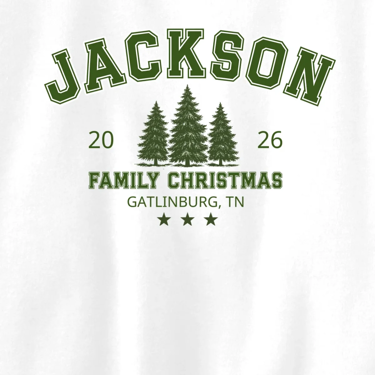 Custom Personalized Family Christmas Name Kids Sweatshirt - Front - Close-up