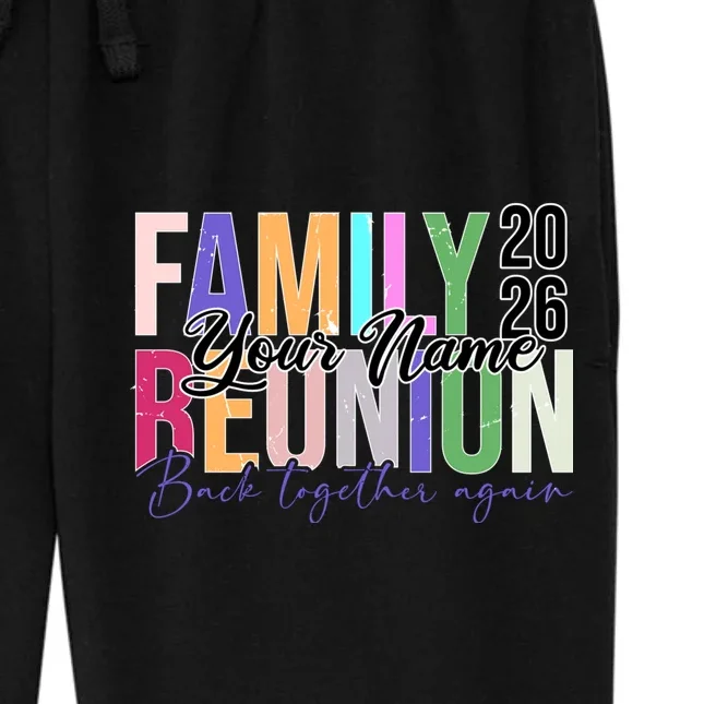 Custom Personalized FAMILY REUNION 2026 Your Name Back together again Women's Fleece Sweatpants - Front - Close-up