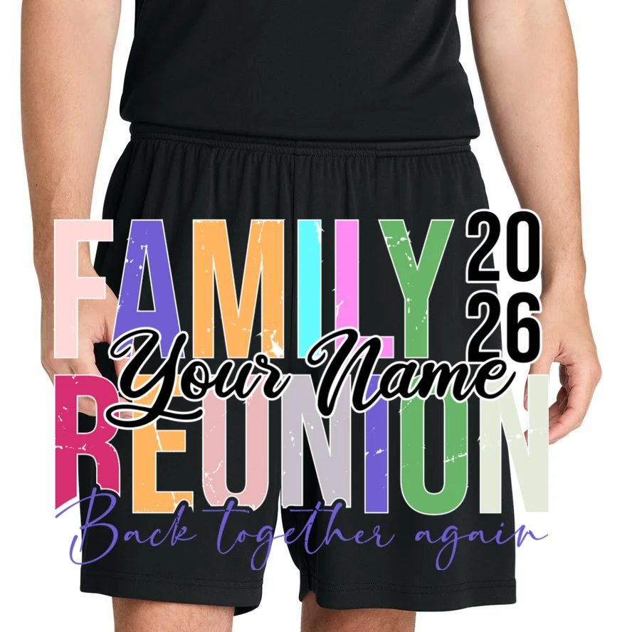 Custom Personalized FAMILY REUNION 2026 Your Name Back together again Men's Shorts - Front 1