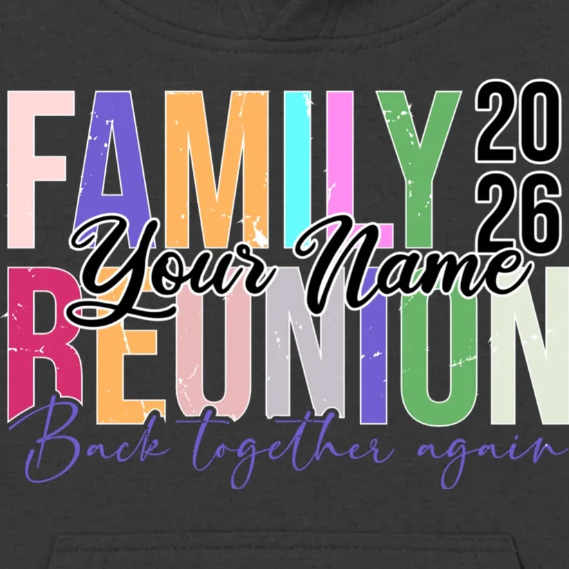 Custom Personalized FAMILY REUNION 2026 Your Name Back together again Kids Hoodie - Front - Close-up