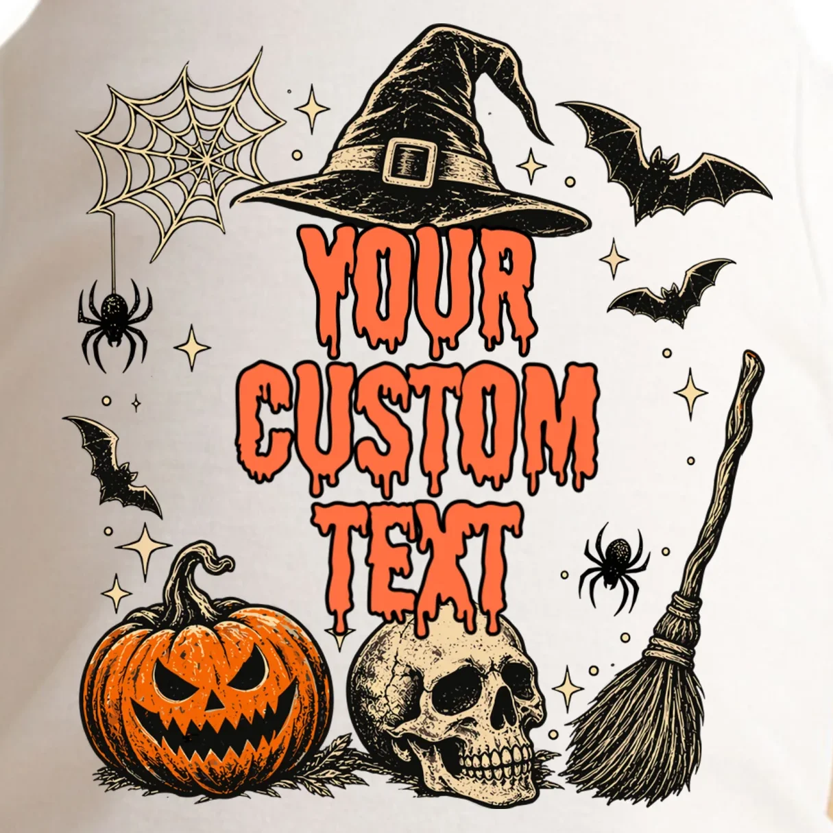Custom Personalized Halloween Doggie Tank - Front - Close-up