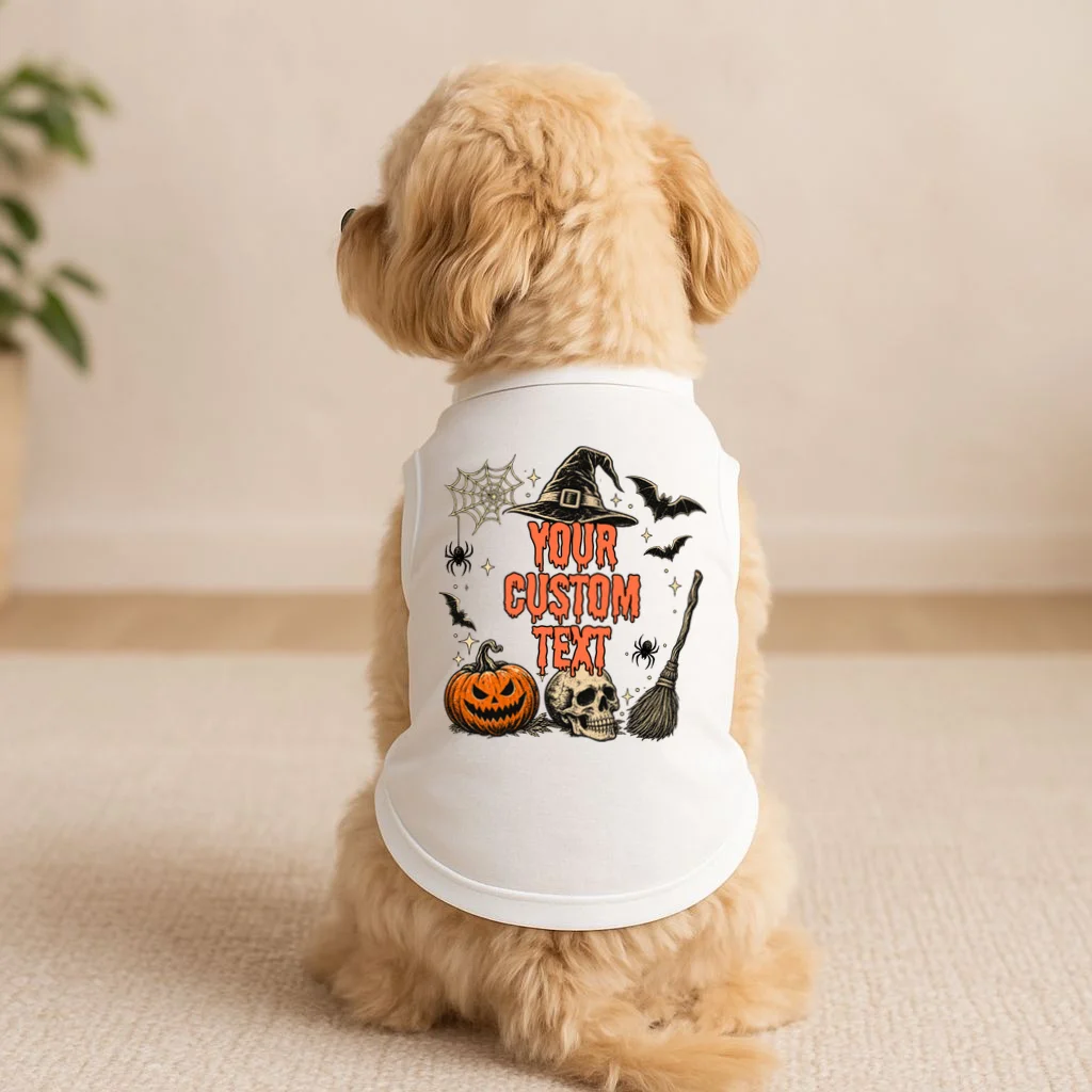 Custom Personalized Halloween Doggie Tank - Front 1