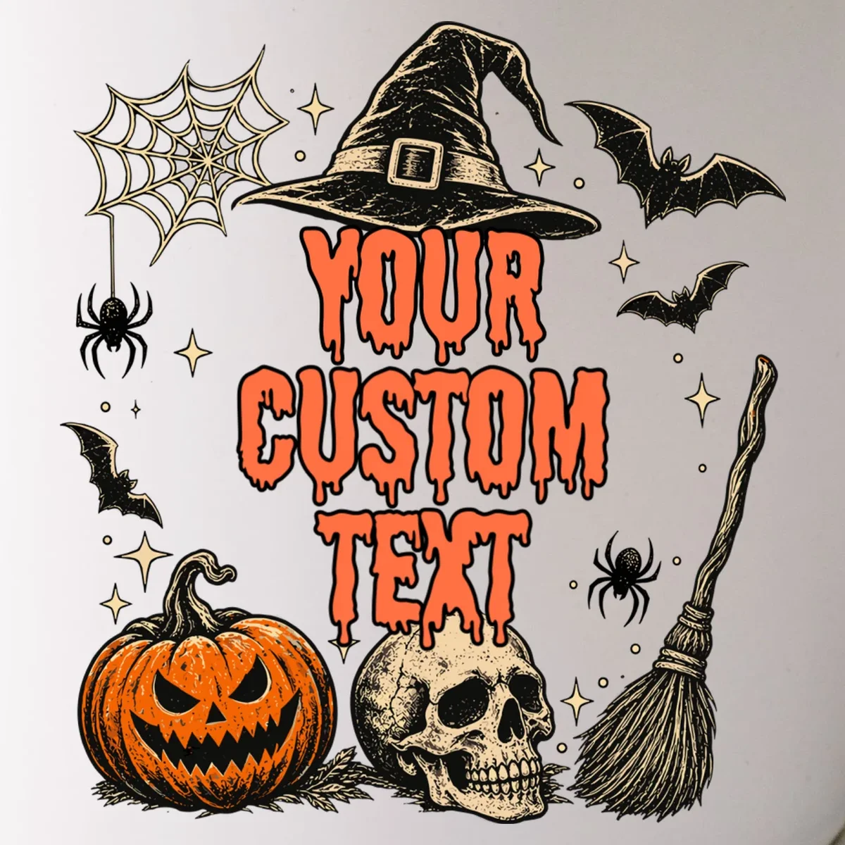 Custom Personalized Halloween Mug - Front - Close-up